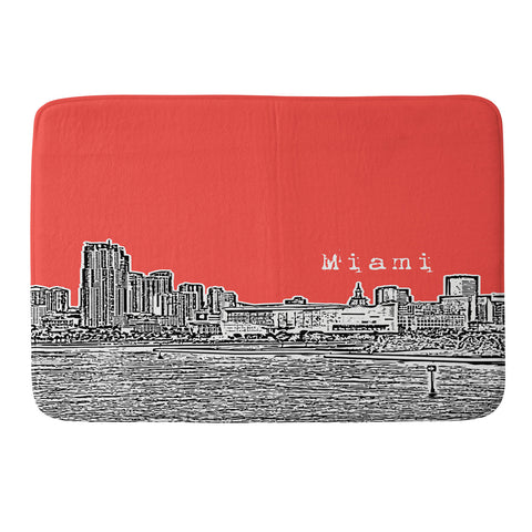 Bird Ave Miami Red Memory Foam Bath Mat